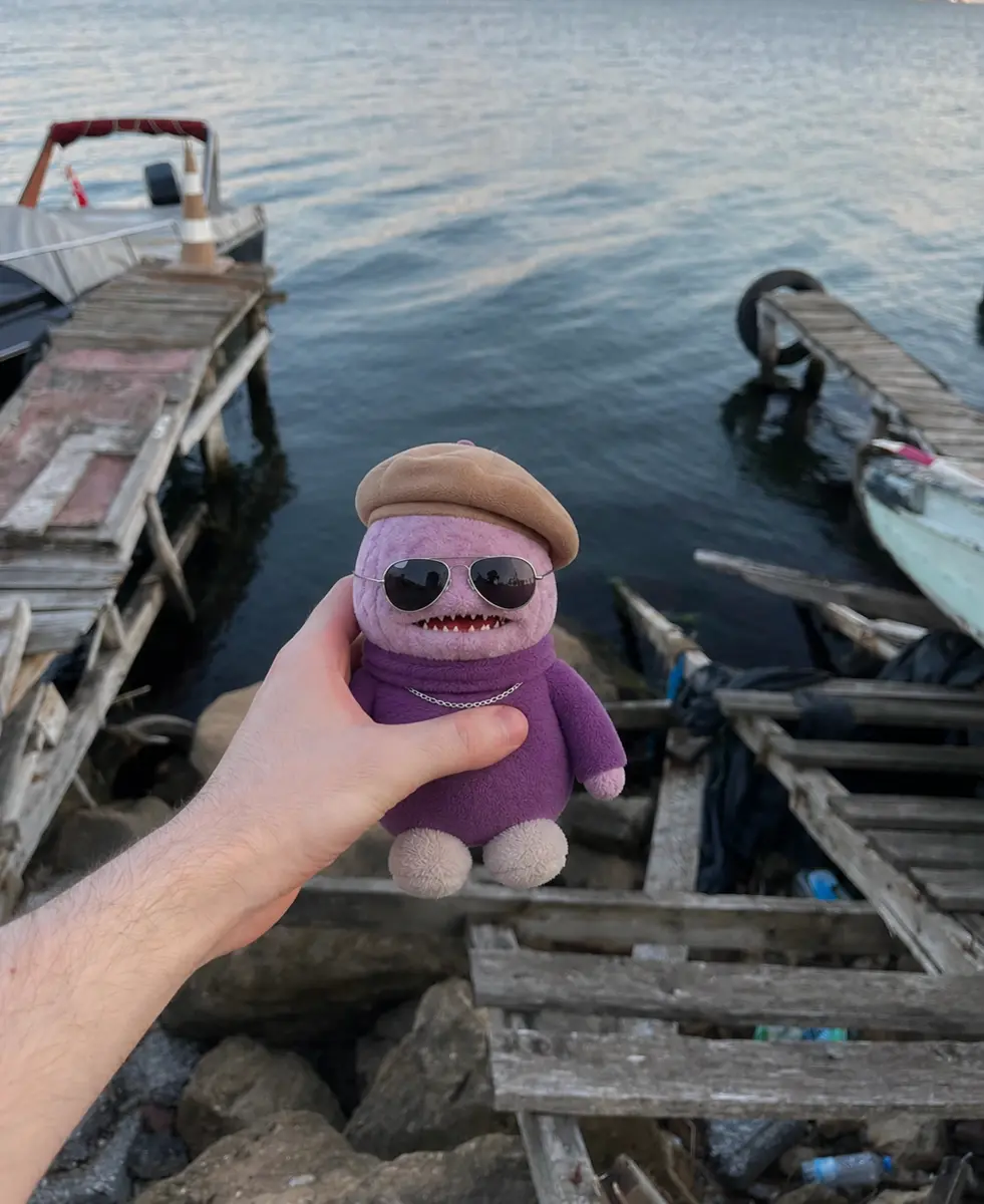 Pink physical Lil Biter by the sea